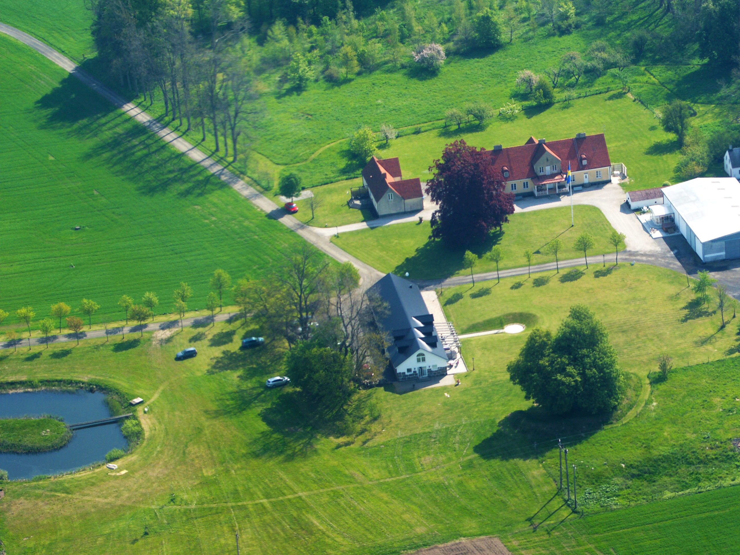 Borrby Kungsgård lite grann från ovan